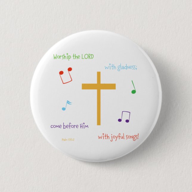 Badge Rond 5 Cm 100:2 de psaume (Devant)
