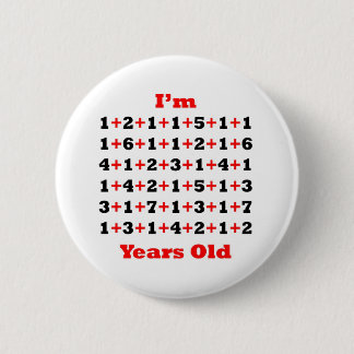 Badge Rond 5 Cm 100 années ! Rouge de noir