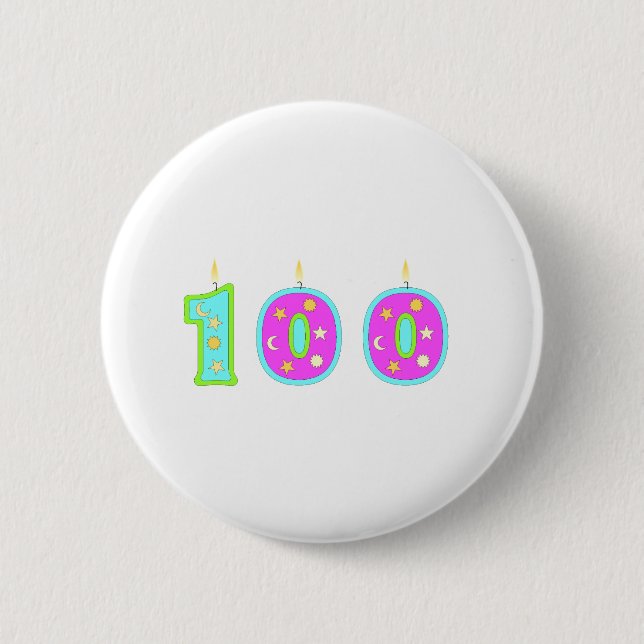 Badge Rond 5 Cm 100 (bougies) (Devant)