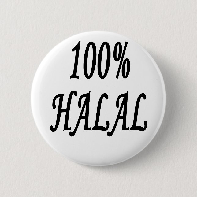 BADGE ROND 5 CM 100% HALAL (Devant)