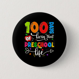 Badge Rond 5 Cm 100 jours à vivre cette vie préscolaire garçon fil