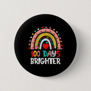 Badge Rond 5 Cm 100 Jours Arc-En-Ciel Plus Brillant 100E Jour D'Éc