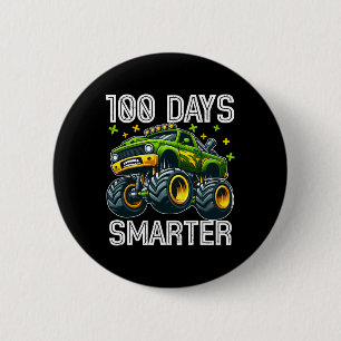 Badge Rond 5 Cm 100 Jours Camion Monster Smarter 100 Jours D'École