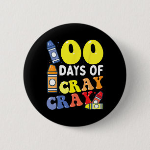 Badge Rond 5 Cm 100 Jours Cray Cray 100e Jour De Scolaires Garçons