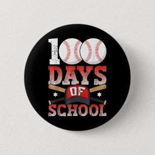 Badge Rond 5 Cm 100 Jours De Baseball Scolaire 100E Jour Pour L'Ét