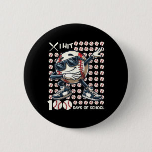 Badge Rond 5 Cm 100 Jours De Bat De Baseball Scolaire 100E Jour De