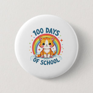 Badge Rond 5 Cm 100 Jours De Cat Filles Enseignant 100E Jour De