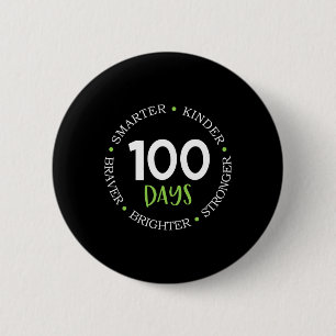 Badge Rond 5 Cm 100 jours de l'équipe d'enseignants de l'école Enf