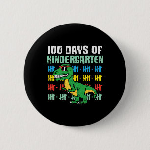 Badge Rond 5 Cm 100 Jours De Maternelle Trex Dinosaur 100E Jour S