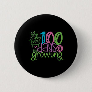 Badge Rond 5 Cm 100 Jours De Plante Croissant 100 Jours D'Enseigne