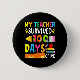Badge Rond 5 Cm 100 Jours De Scolaires Garçons Filles Enfants Ense