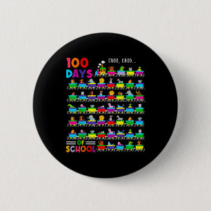 Badge Rond 5 Cm 100 Jours De Train Avec Animaux Enfants 100 Jours