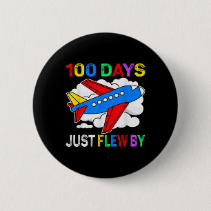 Badge Rond 5 Cm 100 Jours De Vol Juste En Avion 100E Jour De