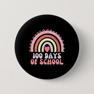 Badge Rond 5 Cm 100 Jours D'École Arc-En-Ciel 100E Jour D'École 10