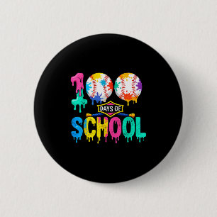 Badge Rond 5 Cm 100 Jours D'école Baseball Garçons Enfants Coloré