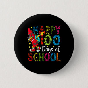 Badge Rond 5 Cm 100 Jours D'École Colorée Dabbing Enseignant Crayo
