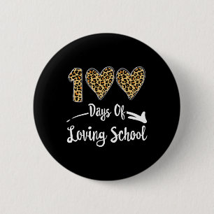 Badge Rond 5 Cm 100 Jours D'École D'Amour