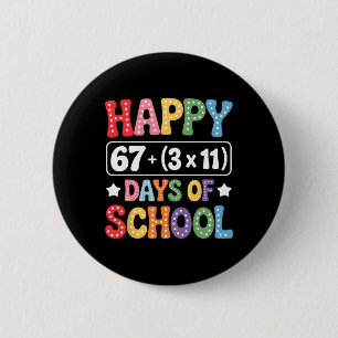 Badge Rond 5 Cm 100 Jours D'école Équation Mathématique Groovy 67