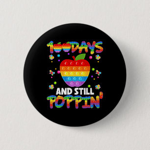 Badge Rond 5 Cm 100 Jours D'École Et Toujours Poppin 100E Jour Pop