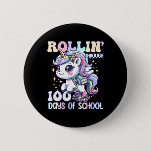 Badge Rond 5 Cm 100 jours d'école filles enseignant 100ème jour li