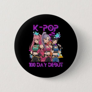 Badge Rond 5 Cm 100 jours d'école K Pop 100 jours plus forts Enfan