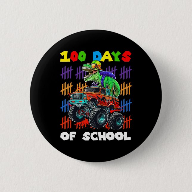 Badge Rond 5 Cm 100 Jours D'École Trex 100 Jours Plus Smarter 100E (Devant)