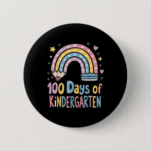 Badge Rond 5 Cm 100 Jours D'Enfants, Chemises Filles 100E Jour