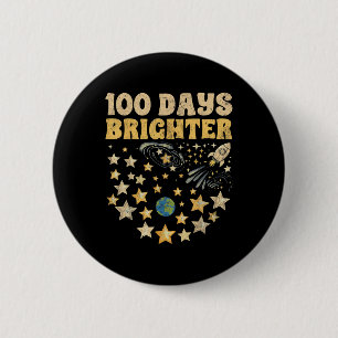 Badge Rond 5 Cm 100 Jours Enfants Plus Brighters 100e Jour D'Étoil