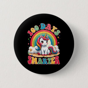 Badge Rond 5 Cm 100 Jours Enfants Plus Smarter Girls Unicorn 100e 