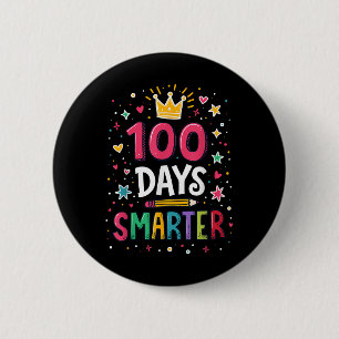 Badge Rond 5 Cm 100 Jours Enseignant Smarter 100e Jour D'Enfants S