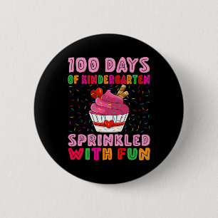 Badge Rond 5 Cm 100 Jours Gardergarten Parsemé De Cupcake G Fun