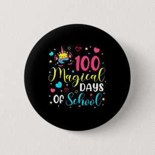 Badge Rond 5 Cm 100 Jours Magiques 100ème Jour De L'École Unicorne
