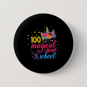 Badge Rond 5 Cm 100 Jours Magiques Costume Enfants Unicorne 100e J