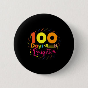 Badge Rond 5 Cm 100 jours plus brillant - 100 jours de l'école ens