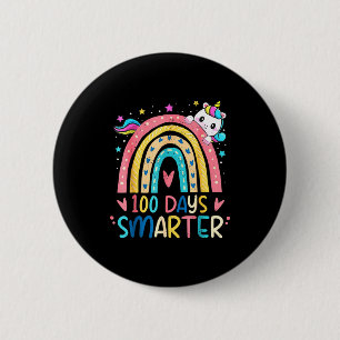 Badge Rond 5 Cm 100 jours plus intelligents filles licorne 100ème