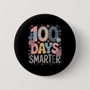 Badge Rond 5 Cm 100 Jours Plus Intelligents Joyeux 100ème Jour D'é