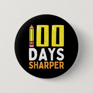 Badge Rond 5 Cm 100 Jours Plus Précis 100E Jour D'Enseignant Enfan