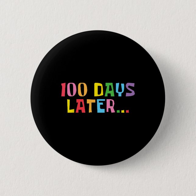 Badge Rond 5 Cm 100 Jours Plus Tard 100E Jour D'Enseignants À L'Éc (Devant)