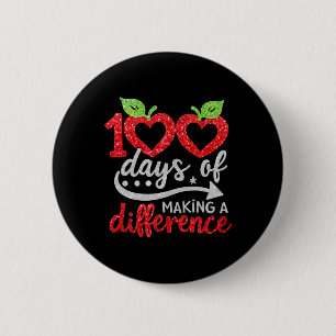 Badge Rond 5 Cm 100 jours pour faire une différence Apple Heart En