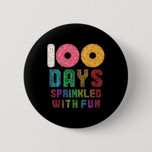 Badge Rond 5 Cm 100 Jours Saupoudrés De Fun 100E Jour D'École