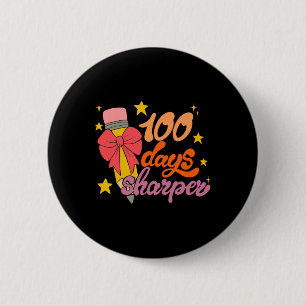Badge Rond 5 Cm 100 Jours Smarter mignon crayon Fille 100ème D