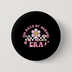 Badge Rond 5 Cm 100 Jours super De Fleur De L'Ère Scolaire 100ème