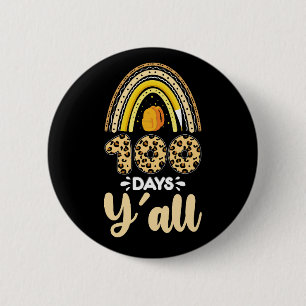 Badge Rond 5 Cm 100 jours vous tous 100e jour d'école léopard