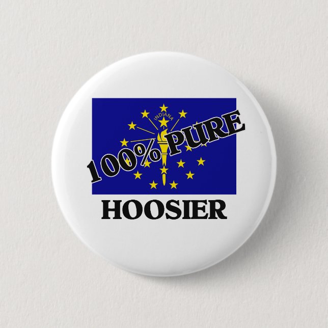 Badge Rond 5 Cm 100 pour cent Hoosier (Devant)
