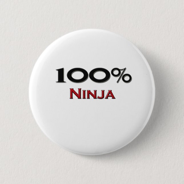 Badge Rond 5 Cm 100 pour cent Ninja (Devant)