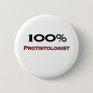 Badge Rond 5 Cm 100 pour cent Protistologist