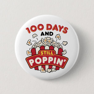 Badge Rond 5 Cm 100e Jour de l'école 100 jours et toujours Poppin