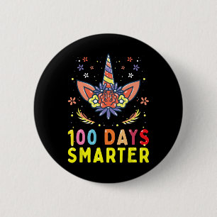 Badge Rond 5 Cm 100e Jour de l'école 100 Jours plus intelligent Un