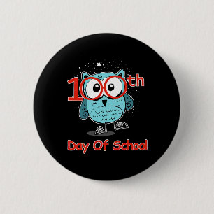 Badge Rond 5 Cm 100e Jour De L'École 100 Jours Plus Smarter Tee