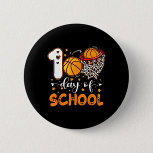 Badge Rond 5 Cm 100e Jour de l'école Basketball enfants 100 Jours